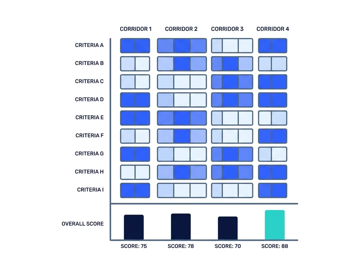 Scorecard rating corridors on demand, margin and payout coverage