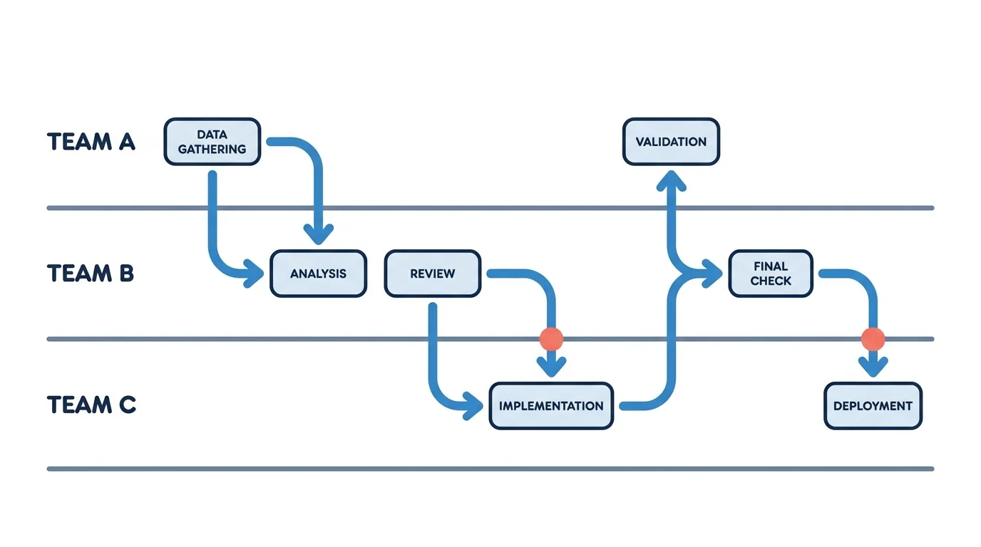 Marketing operations workflow moving a request from brief to launch