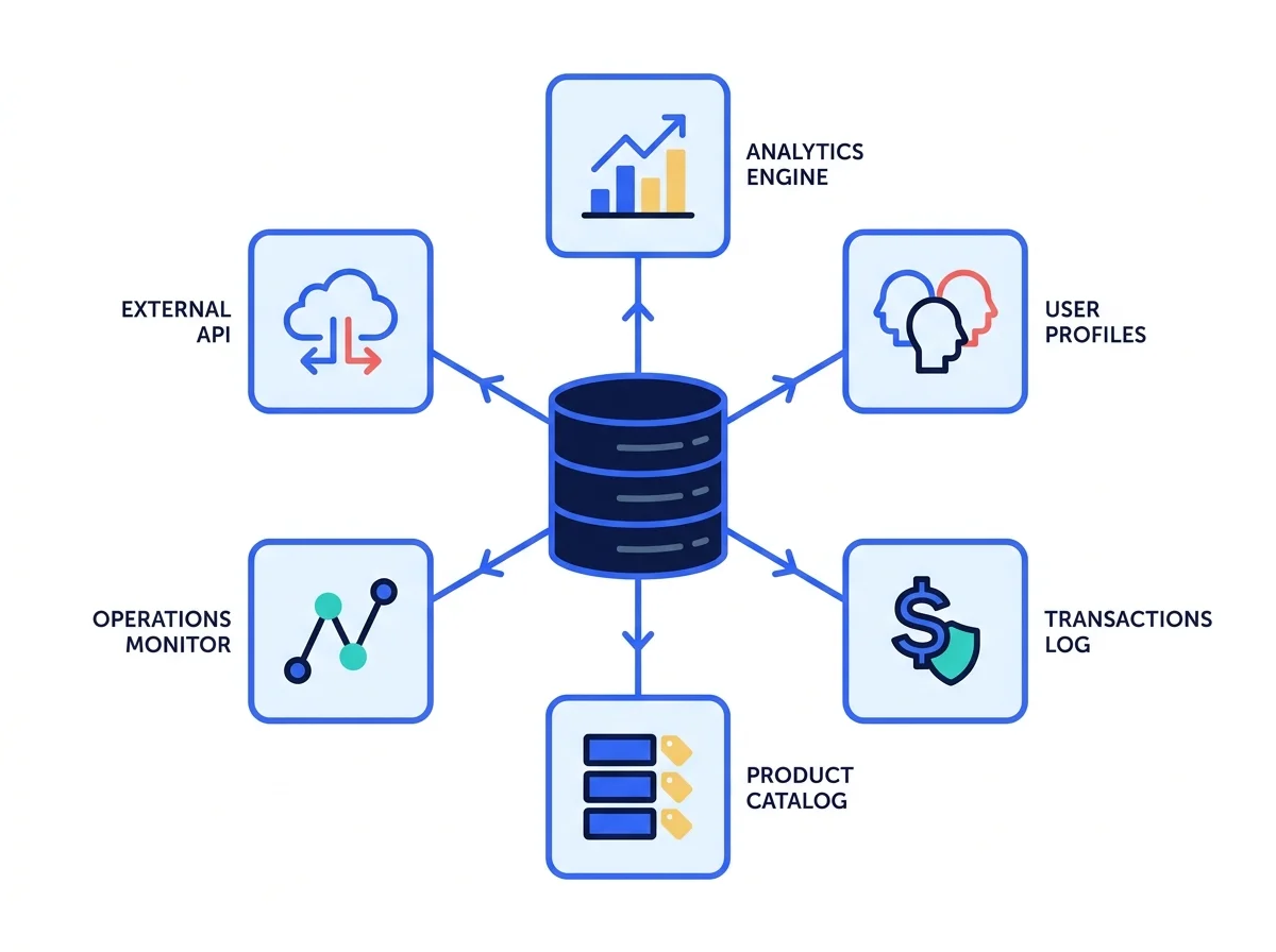 Customer record layer linking profile, transfers and campaign attribution