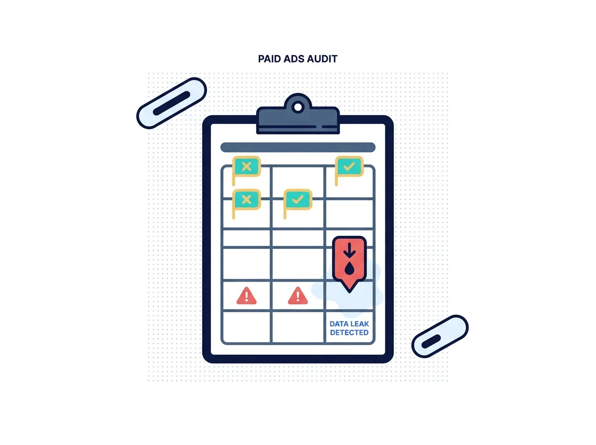Advertising spend audited to find where it leaks before a sender