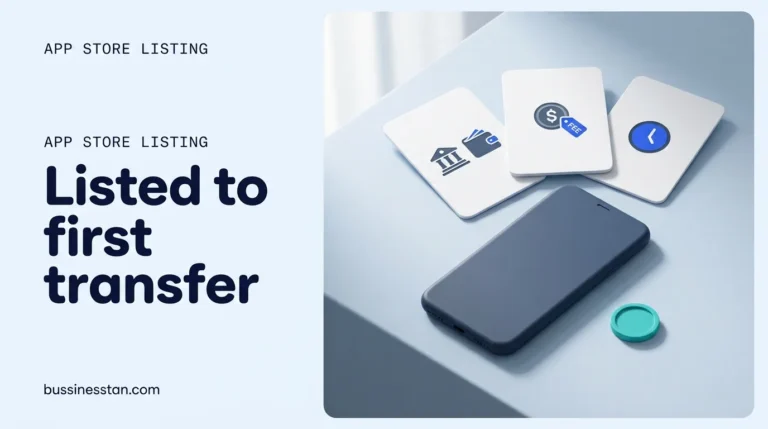 App store optimization for fintech apps: a remittance app listing with fee, speed and payout screenshots